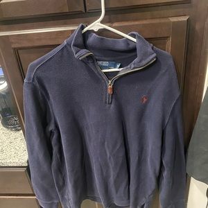 Polo Ralph Lauren Navy Blue Quarter Zip Size: M